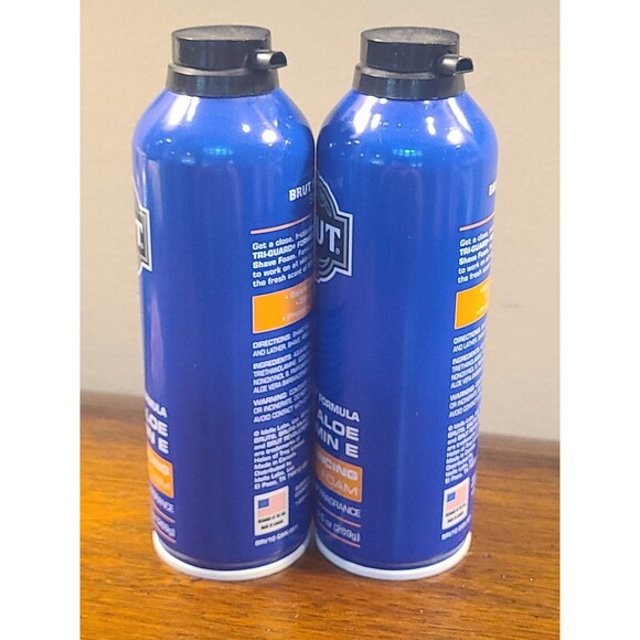 (2) Brut Tri Guard Formula Balancing Shave Foam Aloe Vitamin E 9.5 oz Revolution - Picture 7 of 9